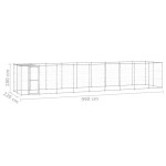 vidaXL Padoc câini de exterior cu acoperiș, 21,78 m², oțel galvanizat vidaXL Padoc câini de exterior cu acoperiș, 21,78 m², oțel galvanizat