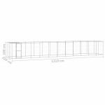 vidaXL Padoc câini de exterior cu acoperiș, 26,62 m², oțel galvanizat