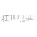 vidaXL Padoc pentru câini de exterior, 53,24 m², oțel