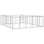 vidaXL Padoc pentru câini de exterior, 36,3 m², oțel