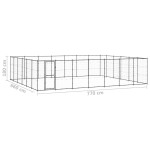 vidaXL Padoc pentru câini de exterior, 50,82 m², oțel vidaXL Padoc pentru câini de exterior, 50,82 m², oțel