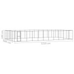 vidaXL Padoc pentru câini de exterior, 79,86 m², oțel vidaXL Padoc pentru câini de exterior, 79,86 m², oțel