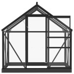 vidaXL Seră din sticlă, antracit, 155x103x191 cm, aluminiu vidaXL Seră din sticlă, antracit, 155x103x191 cm, aluminiu