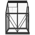 vidaXL Seră din sticlă, antracit, 155x103x191 cm, aluminiu vidaXL Seră din sticlă, antracit, 155x103x191 cm, aluminiu