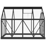 vidaXL Seră din sticlă, antracit, 155x200,5x191 cm, aluminiu vidaXL Seră din sticlă, antracit, 155x200,5x191 cm, aluminiu