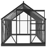 vidaXL Seră din sticlă, antracit, 155x395,5x191 cm, aluminiu vidaXL Seră din sticlă, antracit, 155x395,5x191 cm, aluminiu