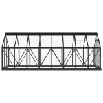vidaXL Seră din sticlă, antracit, 155x395,5x191 cm, aluminiu vidaXL Seră din sticlă, antracit, 155x395,5x191 cm, aluminiu