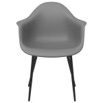 vidaXL Scaune de masă, 6 buc., gri, PP