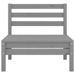 vidaXL Canapea de grădină cu 2 locuri, gri, lemn masiv de pin