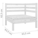 vidaXL Set mobilier de grădină cu 2 locuri, alb, lemn masiv de pin vidaXL Set mobilier de grădină cu 2 locuri, alb, lemn masiv de pin