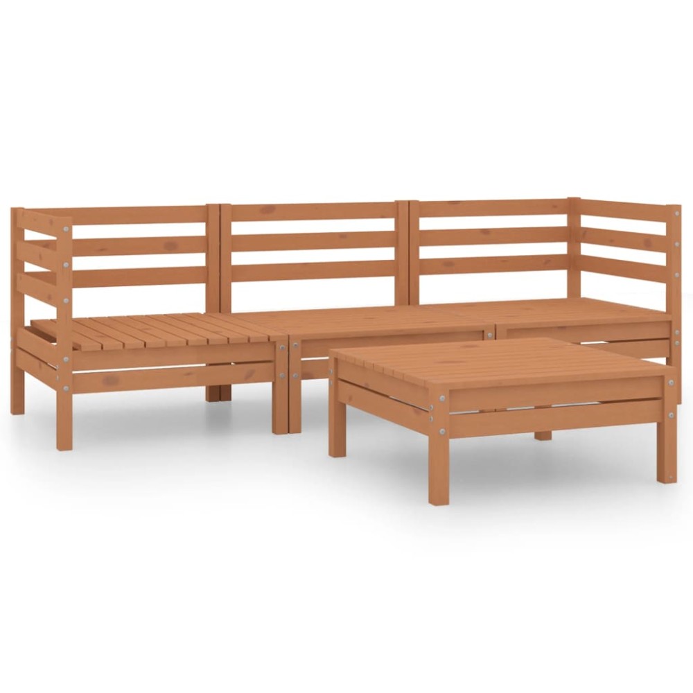 vidaXL Set mobilier de grădină, 4 piese, maro miere, lemn masiv de pin