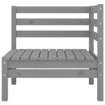 vidaXL Set mobilier de grădină, 6 piese, gri, lemn masiv de pin vidaXL Set mobilier de grădină, 6 piese, gri, lemn masiv de pin