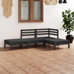 vidaXL Set mobilier de grădină, 4 piese, lemn masiv de pin vidaXL Set mobilier de grădină, 4 piese, lemn masiv de pin
