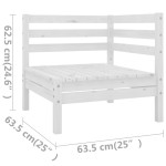 vidaXL Set mobilier de grădină, 5 piese, alb, lemn masiv de pin vidaXL Set mobilier de grădină, 5 piese, alb, lemn masiv de pin