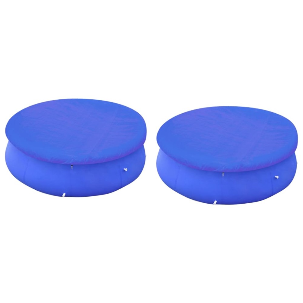 vidaXL Huse de piscine supraterane, 2 buc., rotunde, 450-457 cm