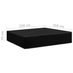 vidaXL Huse mobilier grădină, 2 buc, 12 ocheți, 250x250x70 cm vidaXL Huse mobilier grădină, 2 buc, 12 ocheți, 250x250x70 cm