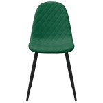 vidaXL Scaune de bucătărie, 6 buc., verde închis, catifea