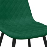 vidaXL Scaune de bucătărie, 6 buc., verde închis, catifea
