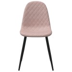 vidaXL Scaune de sufragerie, 6 buc, roz, catifea vidaXL Scaune de sufragerie, 6 buc, roz, catifea
