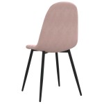 vidaXL Scaune de sufragerie, 6 buc, roz, catifea vidaXL Scaune de sufragerie, 6 buc, roz, catifea