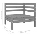 vidaXL Set mobilier de grădină, 10 piese, gri, lemn masiv de pin vidaXL Set mobilier de grădină, 10 piese, gri, lemn masiv de pin