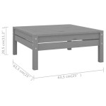vidaXL Set mobilier de grădină, 10 piese, gri, lemn masiv de pin vidaXL Set mobilier de grădină, 10 piese, gri, lemn masiv de pin