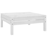 vidaXL Set mobilier relaxare grădină, 10 piese, alb, lemn masiv de pin