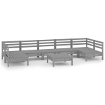 vidaXL Set mobilier relaxare grădină, 8 piese, lemn masiv de pin