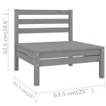 vidaXL Set mobilier relaxare grădină, 8 piese, lemn masiv de pin