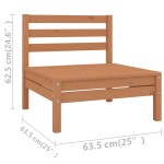 vidaXL Set relaxare de grădină, 10 piese, maro miere, lemn masiv pin vidaXL Set relaxare de grădină, 10 piese, maro miere, lemn masiv pin