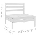 vidaXL Set mobilier de grădină, 13 piese, alb, lemn masiv de pin vidaXL Set mobilier de grădină, 13 piese, alb, lemn masiv de pin