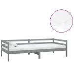 vidaXL Pat de zi cu saltea, 90x200 cm, lemn masiv de pin