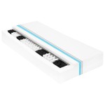 vidaXL Pat de zi cu saltea, gri, 90x200 cm, lemn masiv de pin