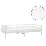 vidaXL Pat de zi cu saltea, 90x200 cm, lemn masiv de pin