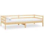 vidaXL Pat de zi cu saltea, 90x200 cm, lemn masiv de pin