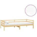 vidaXL Pat de zi cu saltea, 90x200 cm, lemn masiv de pin