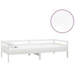 vidaXL Pat de zi cu saltea, 90x200 cm, lemn masiv de pin