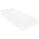 vidaXL Pat de zi cu saltea, alb, 90x200 cm, lemn masiv de pin
