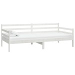 vidaXL Pat de zi cu saltea, alb, 90x200 cm, lemn masiv de pin vidaXL Pat de zi cu saltea, alb, 90x200 cm, lemn masiv de pin