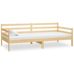 vidaXL Pat de zi cu saltea, 90x200 cm, lemn masiv de pin