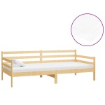 vidaXL Pat de zi cu saltea, 90x200 cm, lemn masiv de pin