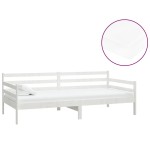 vidaXL Pat de zi cu saltea, 90x200 cm, lemn masiv de pin