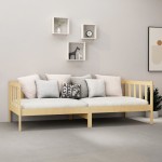 vidaXL Pat de zi cu saltea, 90x200 cm, lemn masiv de pin