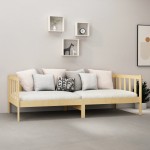 vidaXL Pat de zi cu saltea, 90x200 cm, lemn masiv de pin