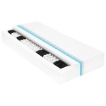 vidaXL Pat de zi cu saltea, gri, 90x200 cm, lemn masiv de pin