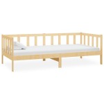 vidaXL Pat de zi cu saltea, 90x200 cm, lemn masiv de pin