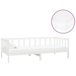 vidaXL Pat de zi cu saltea, 90x200 cm, lemn masiv de pin