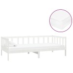 vidaXL Pat de zi cu saltea, 90x200 cm, lemn masiv de pin