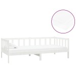 vidaXL Pat de zi cu saltea, 90x200 cm, lemn masiv de pin