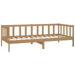 vidaXL Pat de zi cu saltea, maro miere, 90x200 cm, lemn masiv de pin